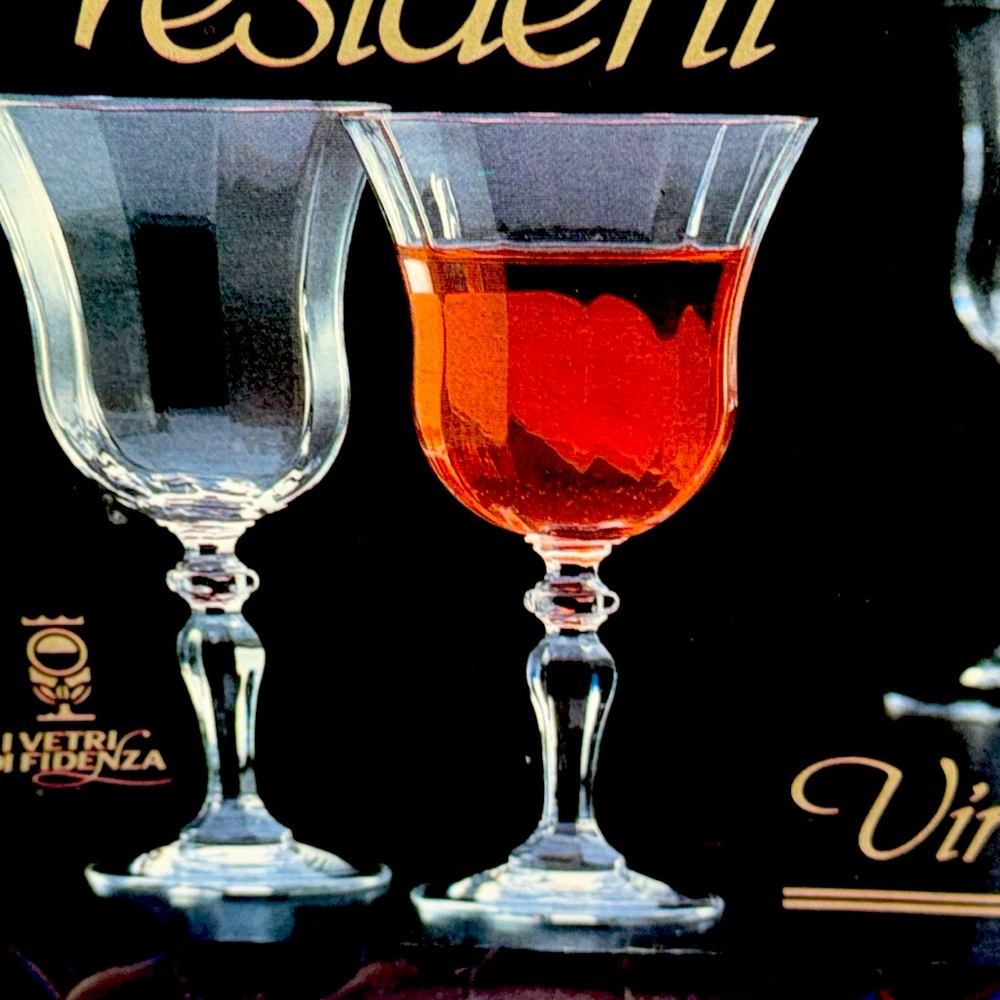 ☂️ (6)☂️ President ( I Vetri Di Fidenza) Vino Glasses